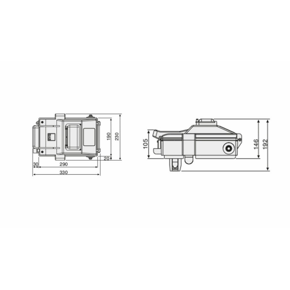 Eae KOP 0851-B1-80 A-PLUG-IN-ÇIKIŞ KUTUSU-BOŞ-AÇILABILIR PENCERE-5W